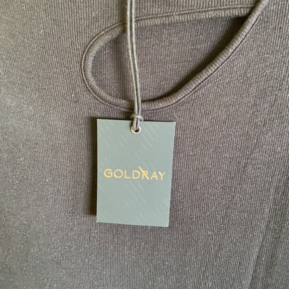 Goldenray black ribbed dress - Picture 3 of 3